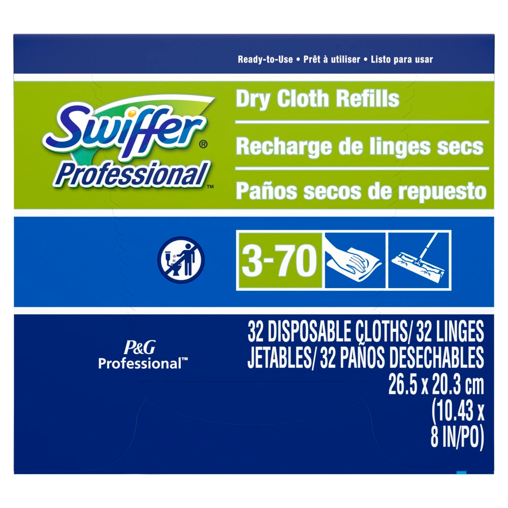 Swiffer Professional Regular Dry Cloth Sweeping Pad Refills for Swiffer Sweeper (32 Refills per Box)