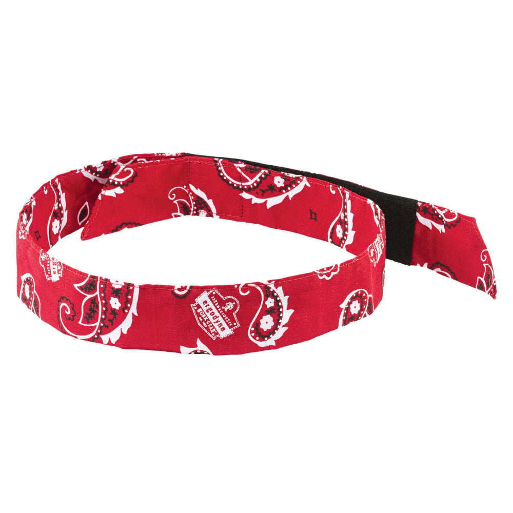 Ergodyne Chill-Its 6705 Evaporative Cooling Bandanas, Red Western, Pack Of 24 Bandanas