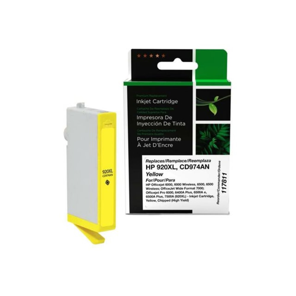 West Point Remanufactured Yellow High-Yield Ink Cartridge Replacement For HP 920XL, CD974AN