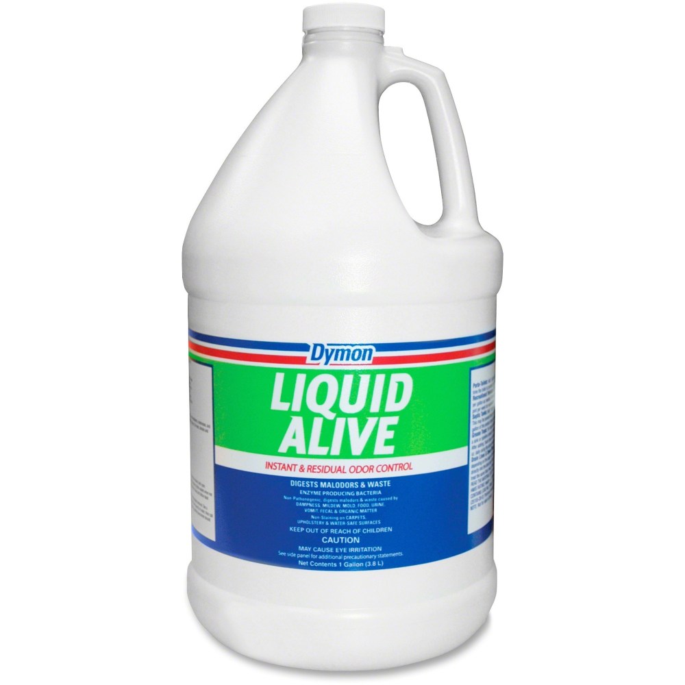 Dymon Liquid Alive Odor Digester, Neutral Scent, 128 Oz Bottle, Case Of 4