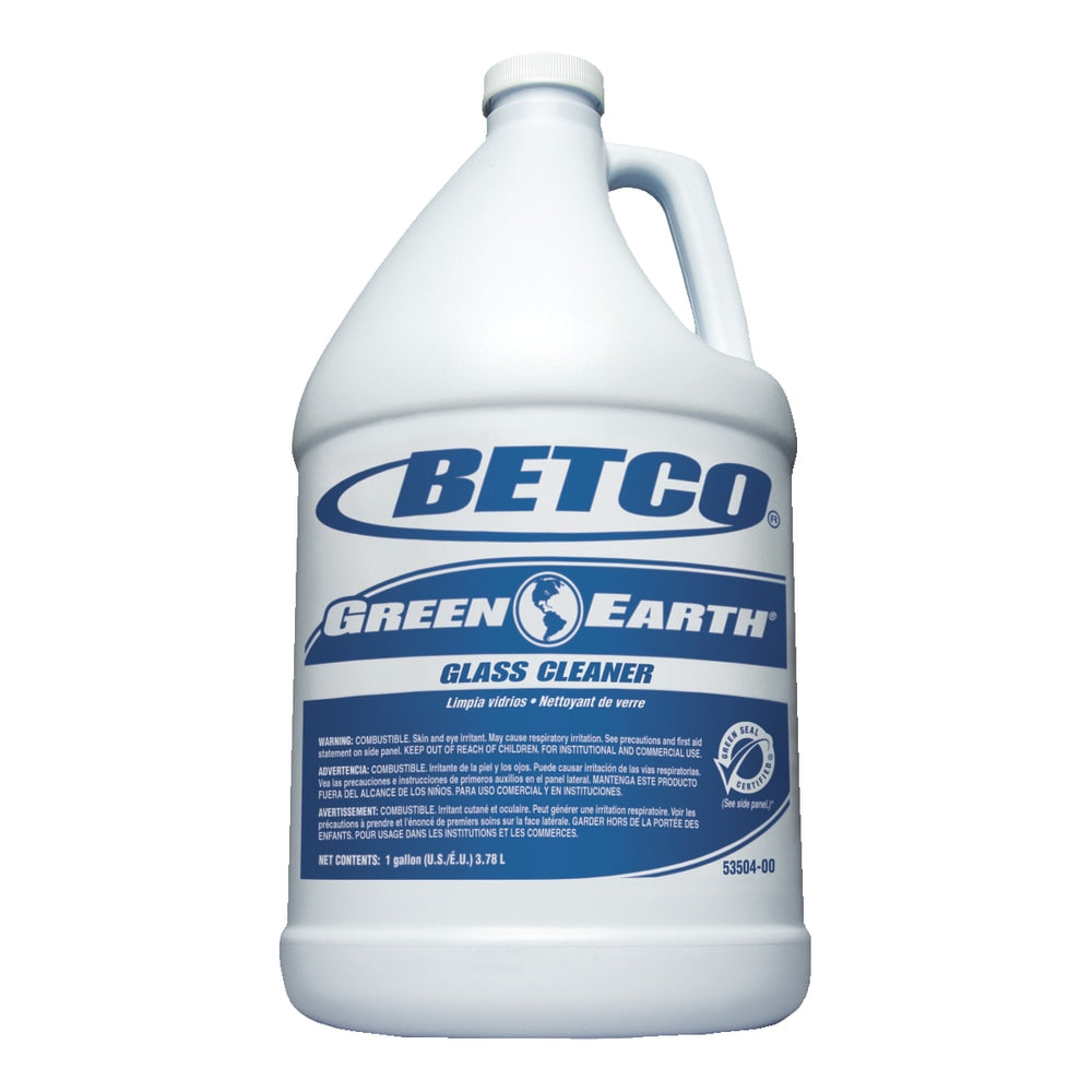 Betco Green Earth Glass Cleaner, 128 Oz Bottle, Case Of 4