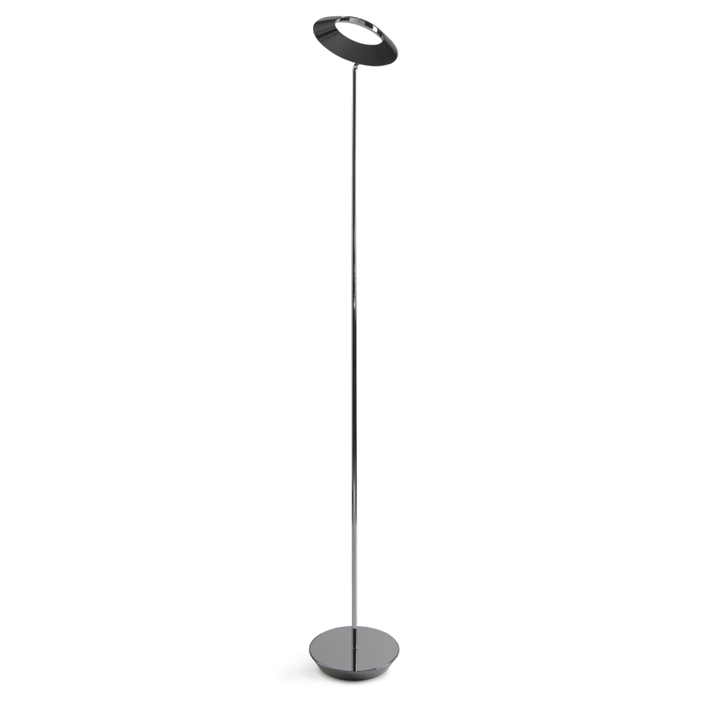 Koncept Royyo LED Floor Lamp, 45-1/2inH, Chrome Body/Chrome Felt Base Plate