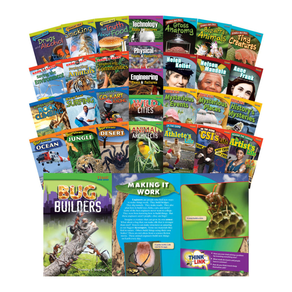 Teacher Created Materials TIME FOR KIDS Nonfiction Book Set, Set Of 30 Books, Grade 4