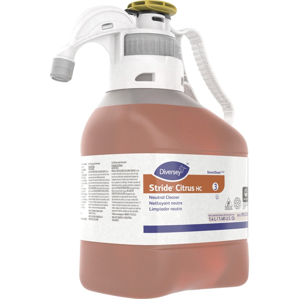 Diversey Stride Citrus HC Neutral Cleaner, 47.3 Oz, Carton Of 2 Bottles