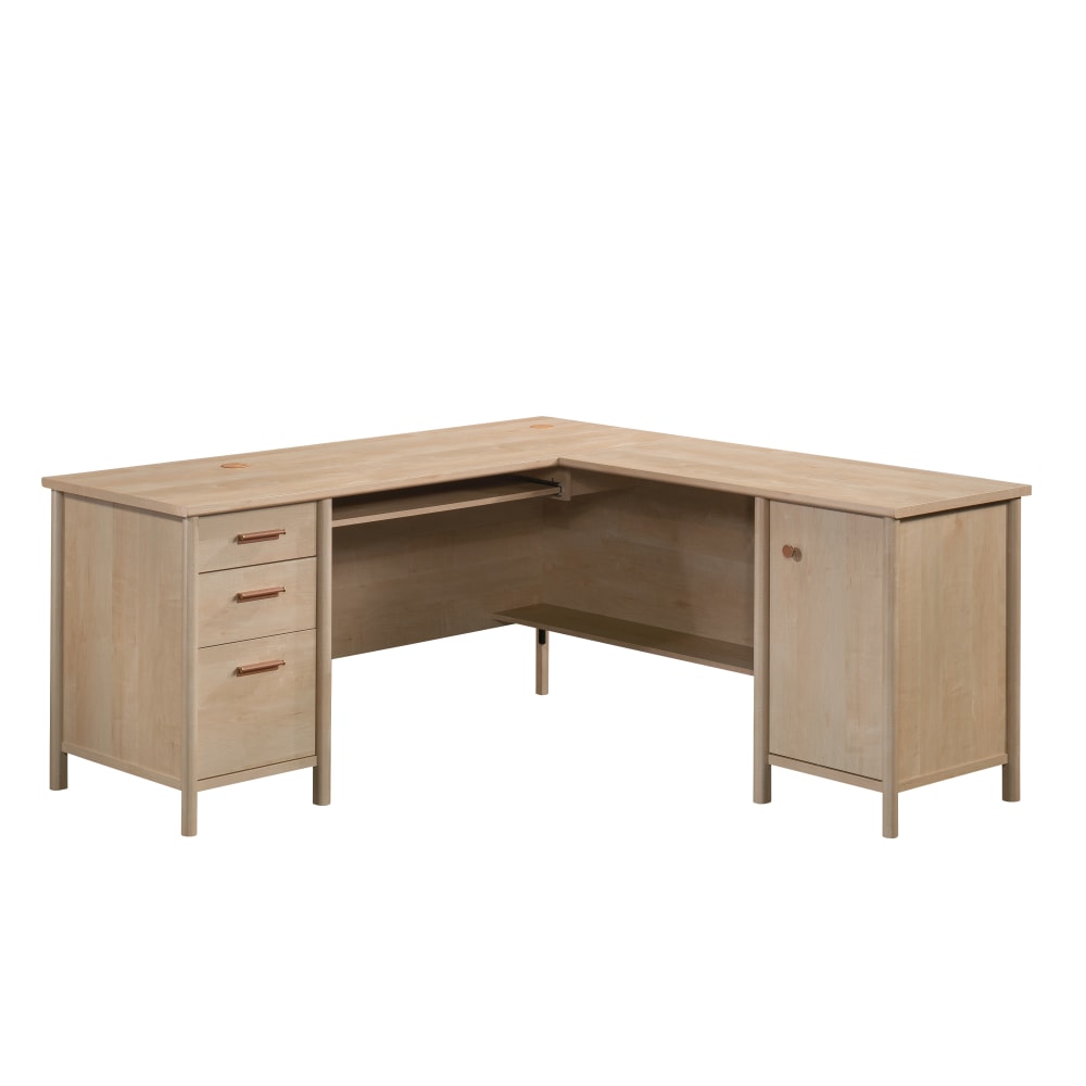 Sauder Whitaker Point 67inW L-Shaped Computer Desk, Natural Maple