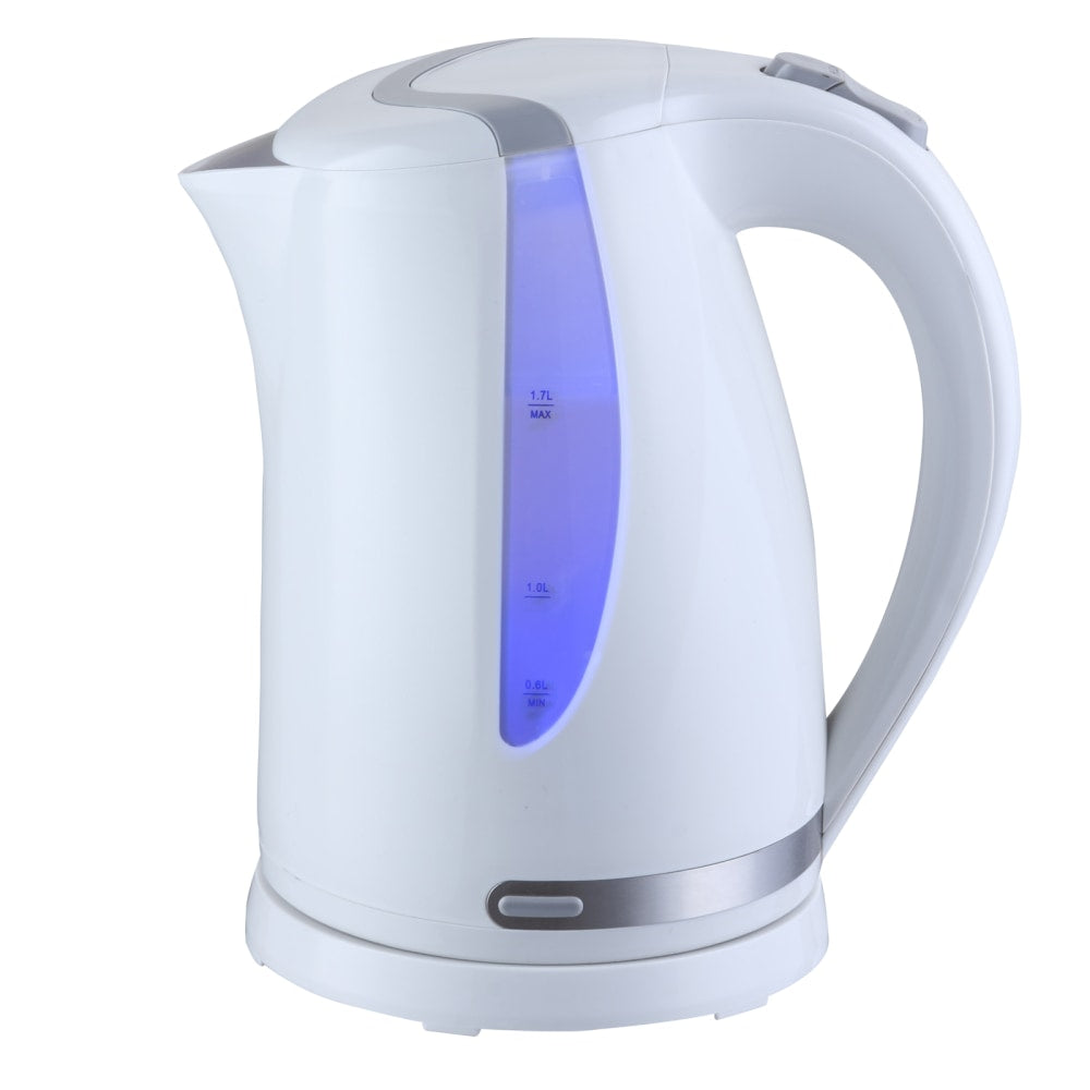 MegaChef 1.7-Liter Plastic Tea Kettle, White