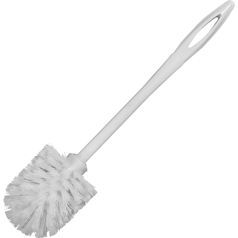 Rubbermaid Commercial Toilet Bowl Brush - Polypropylene Bristle - 1.13in Brush Face - 15in Overall Length - Plastic Handle - 24 / Carton - White