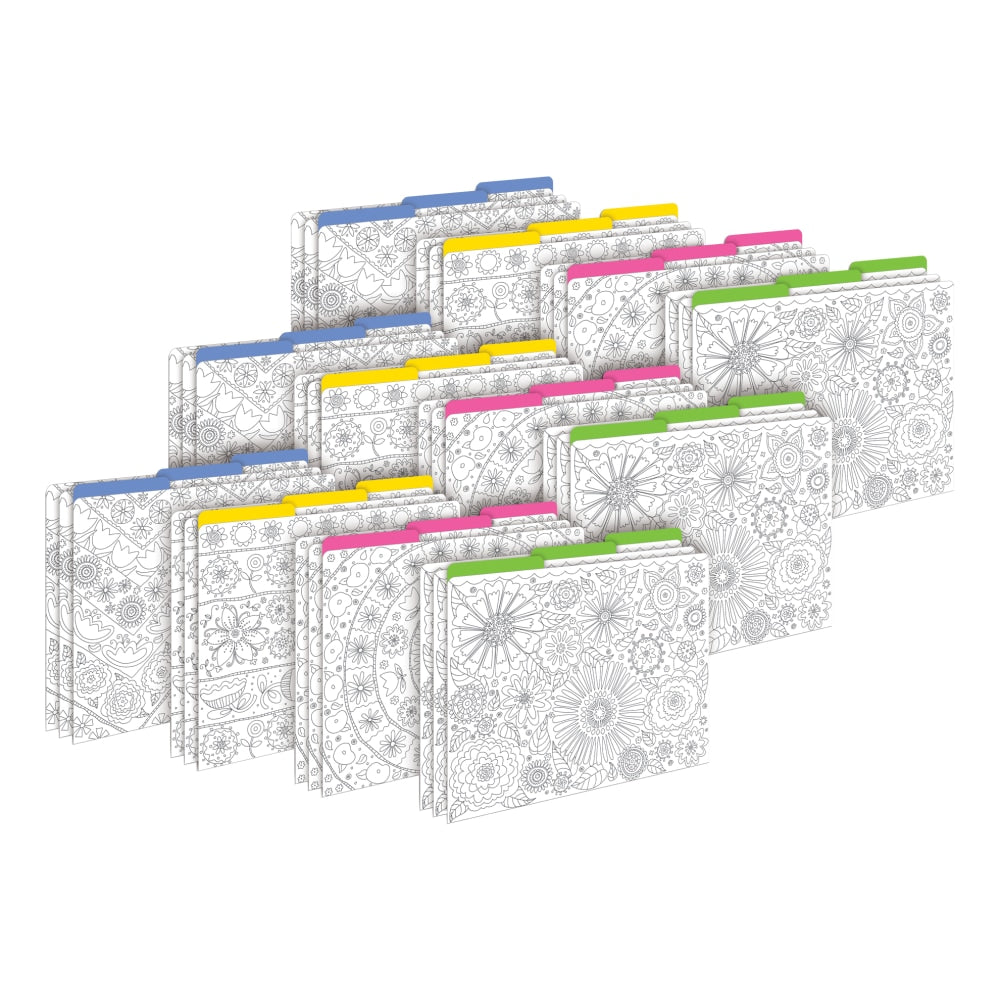 Barker Creek Tab File Folders, Letter Size, Color Me! In My Garden, Pack Of 36 Folders