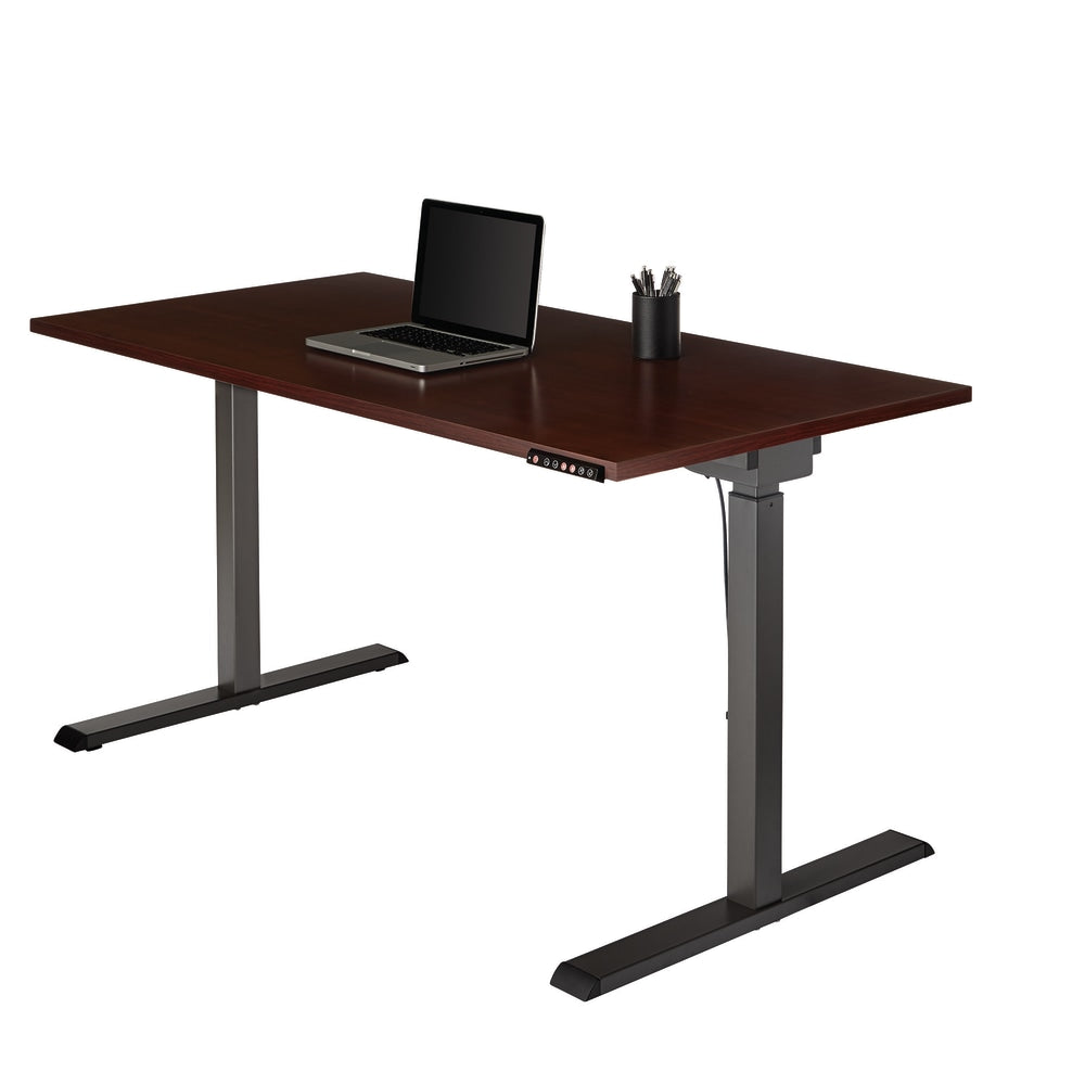 Realspace Magellan Performance Electric 60inW Height-Adjustable Standing Desk, Cherry