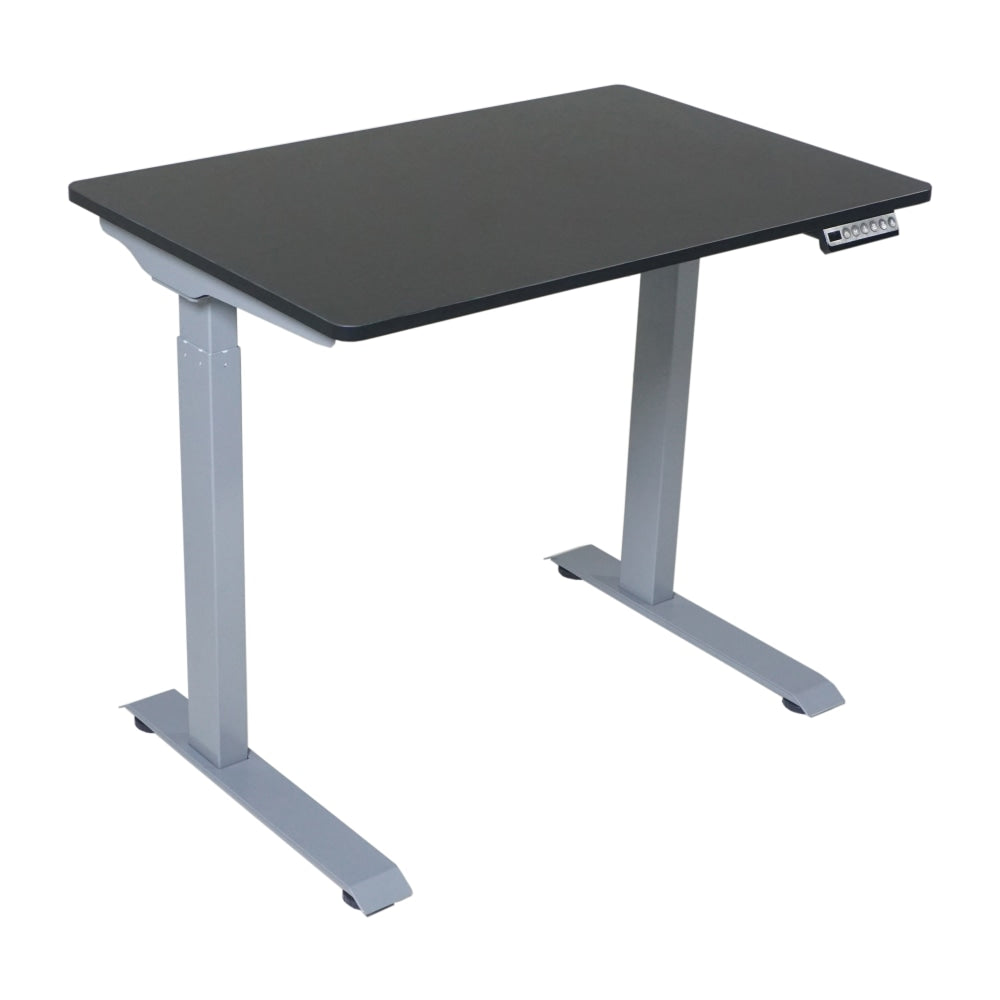 Victor Electric 36inW Standing Desk, Black/Light Gray