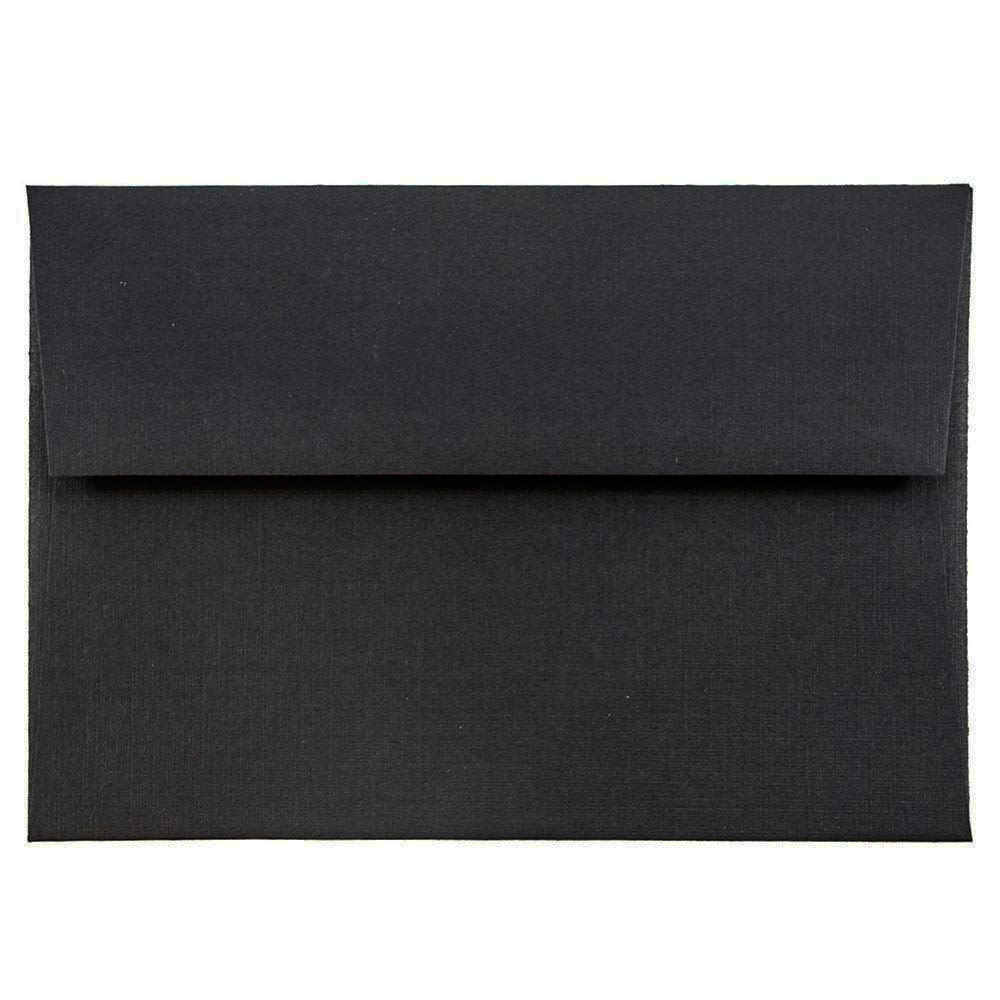 JAM Paper Stationery Set, 4 3/4in x 6 1/2in, 30% Recycled, Black/White, Set Of 25 Cards And Envelopes