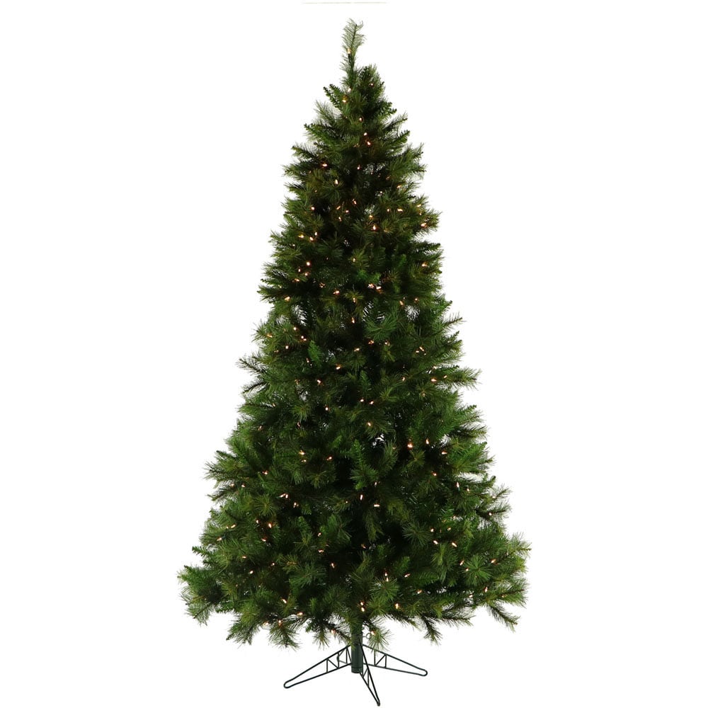 Fraser Hill Farm 6.5ft Artificial Canyon Pine Christmas Tree With Clear LED Lights