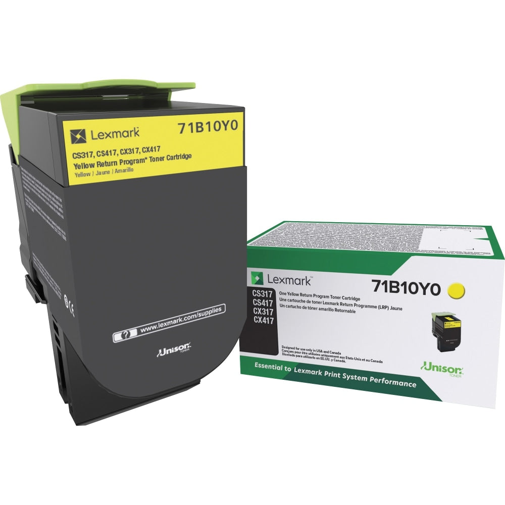 Lexmark 71B10Y0 Yellow Return Program Toner Cartridge