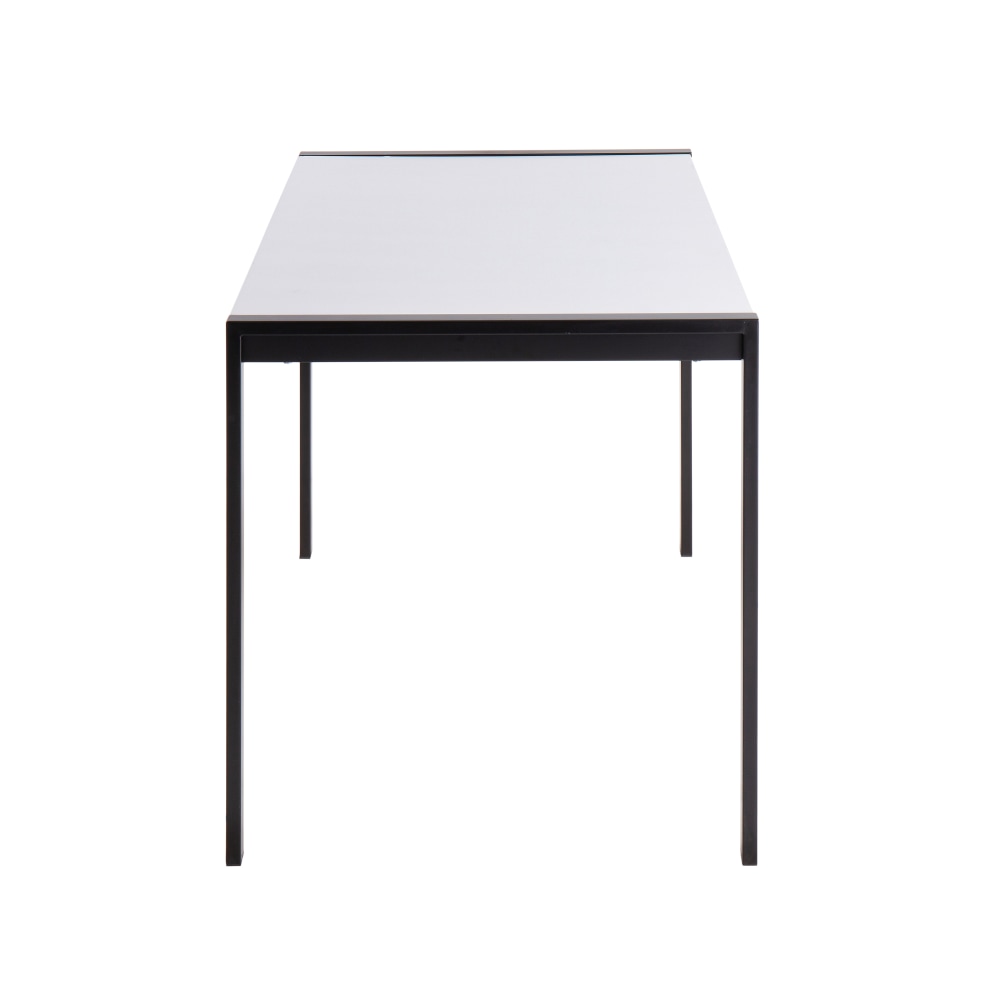 LumiSource Fuji Dinette Table, 29-3/4inH x 50-1/4inW x 27-3/4inD, White/Black