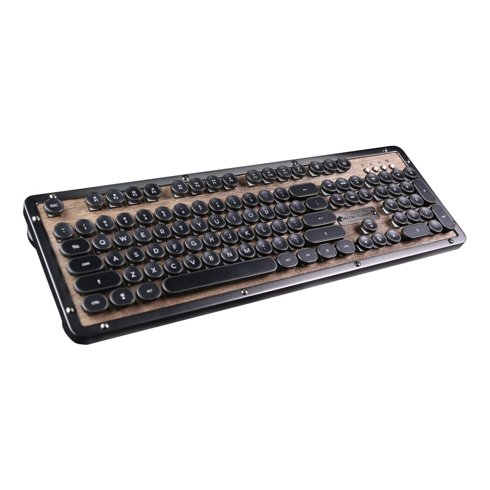 Azio Retro Classic Wireless Keyboard, Full Size, Elwood