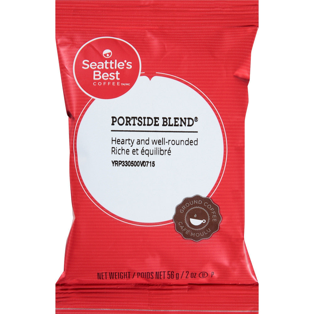 Seattles Best Coffee Ground Coffee, Level 3, Medium Roast, Portside Blend, 2 Oz Per Bag, Box Of 18 Packets