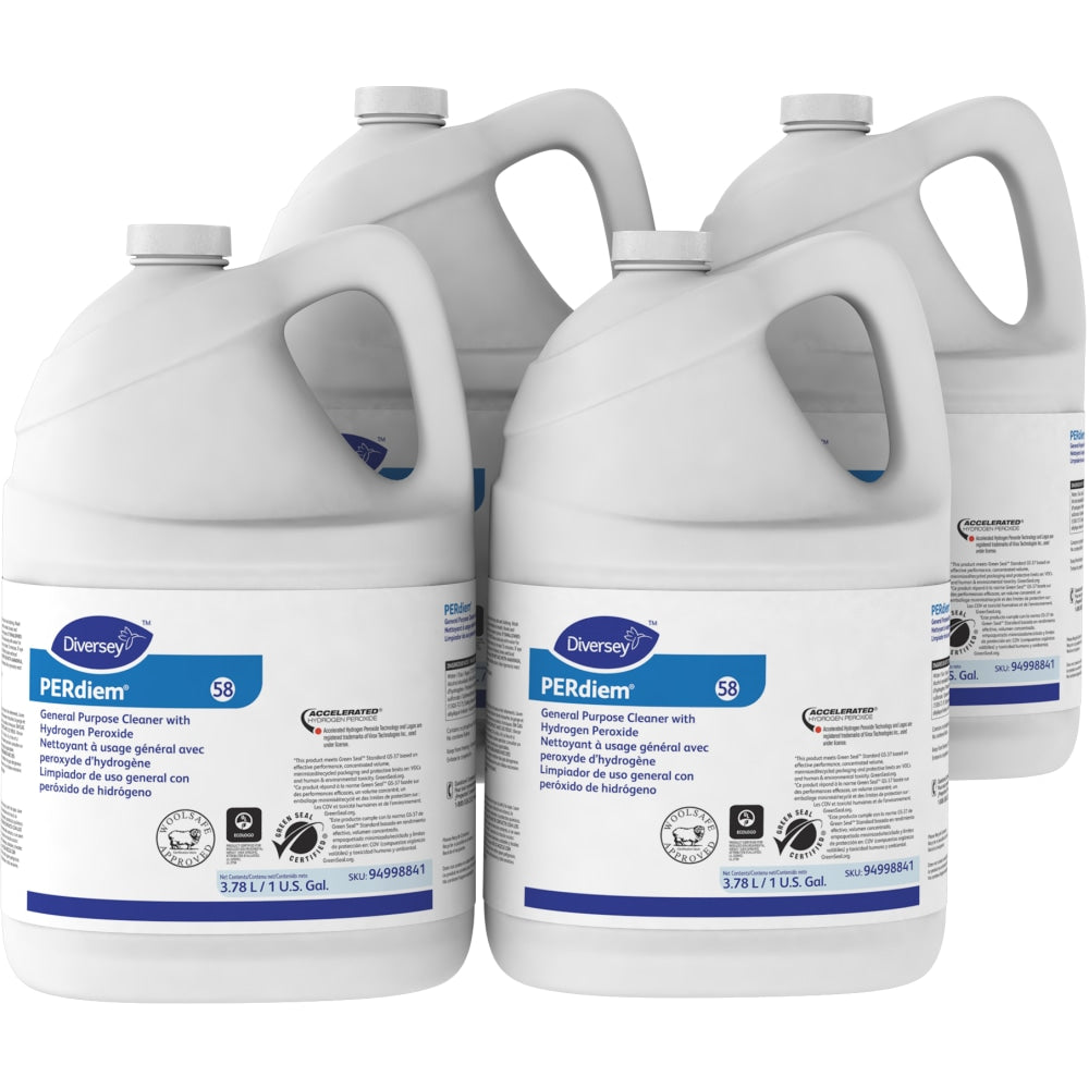 Diversey PERdiem General Purpose Cleaner With Hydrogen Peroxide, 1 Gallon, Case Of 4 Jugs