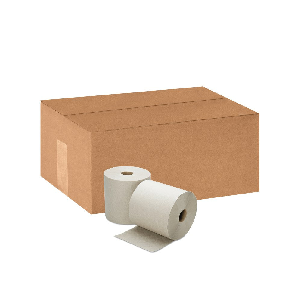 SKILCRAFT All-Purpose Embossed 1-Ply Hardwound Paper Towels, 100% Recycled, Natural, 800ft Per Roll