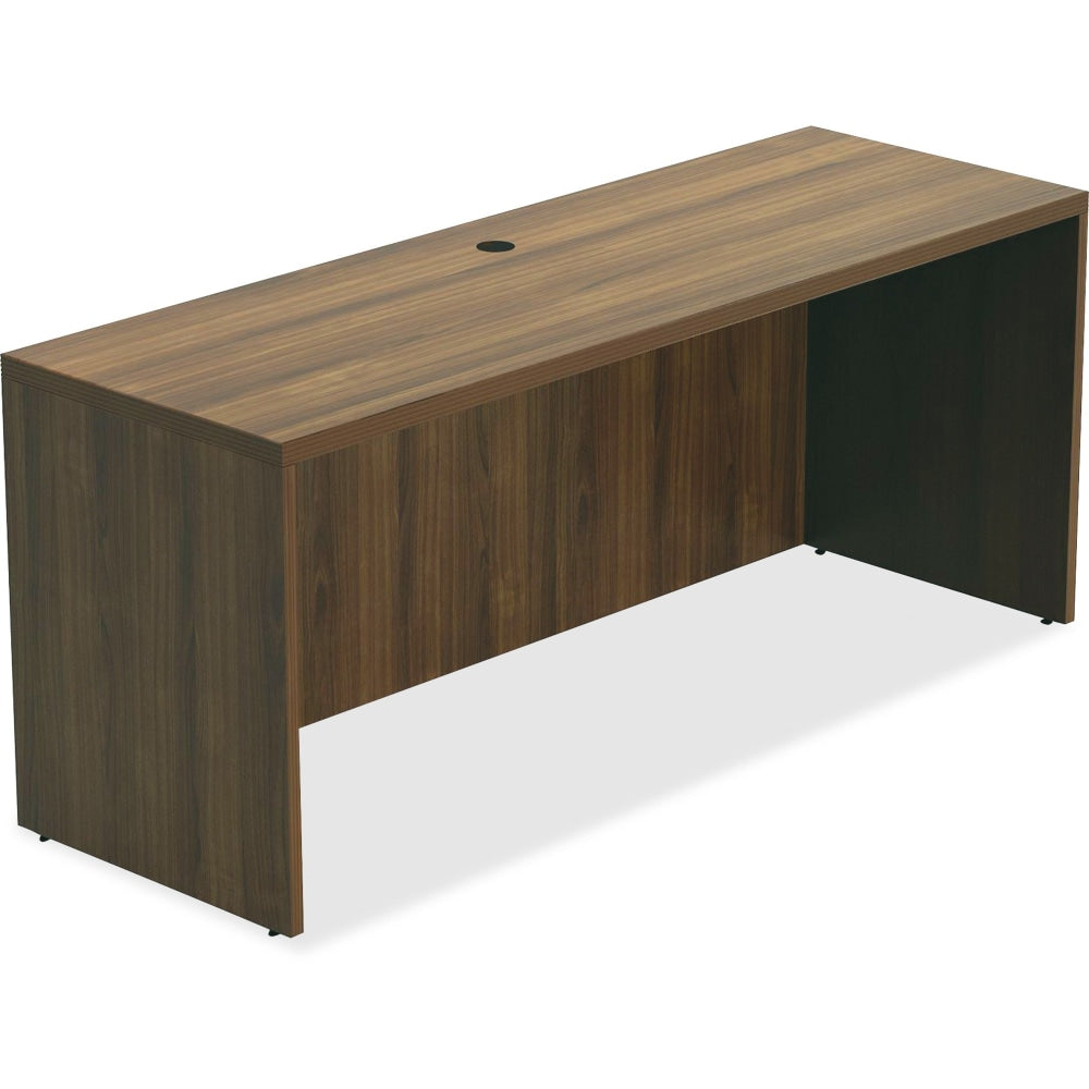 Lorell Chateau 60inW Credenza Computer Desk, Walnut