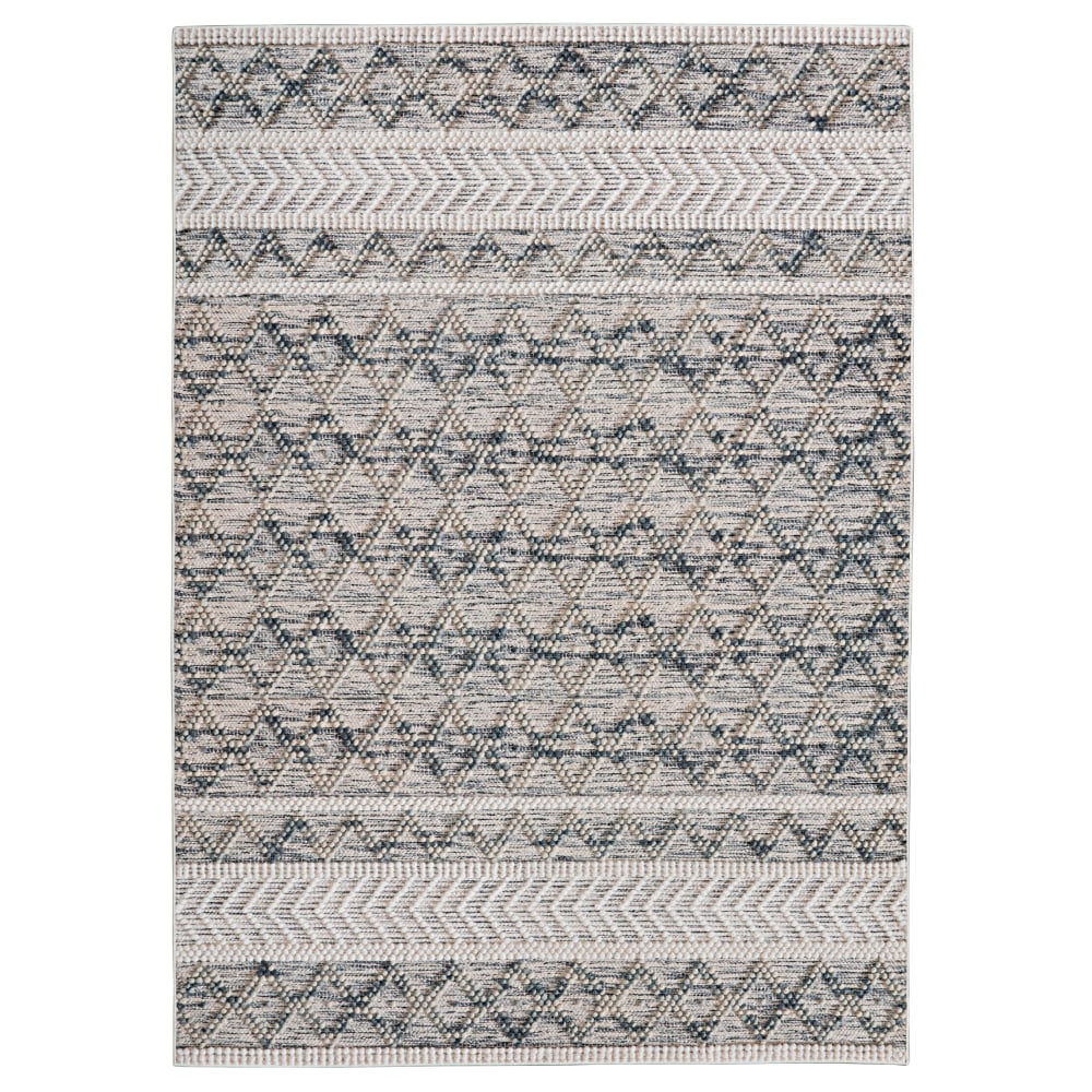 Linon Aria Area Rug, 8ft x 10ft, Adler Cream/Blue