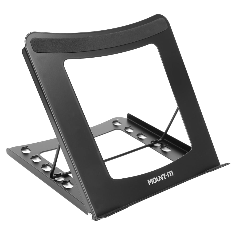 Mount-It! Mesh Stand For Up To 17in Laptops, 2inH x 14-1/4inW x 9inD, Black