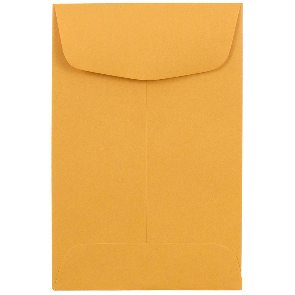 JAM Paper Coin Envelopes, #4in, Gummed Seal, Brown Kraft, Pack Of 50 Envelopes