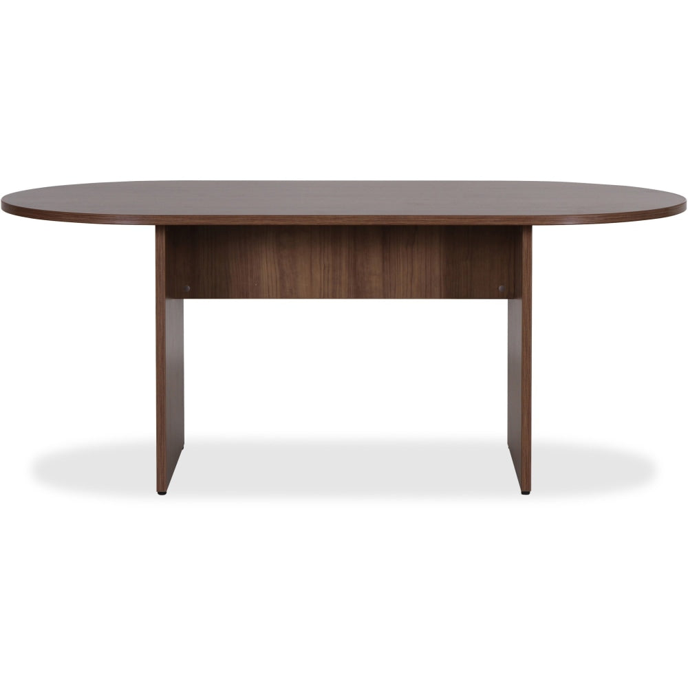 Lorell Essentials Laminate Oval Conference Table, 29-1/2inH x 72inW x 36inD, Walnut