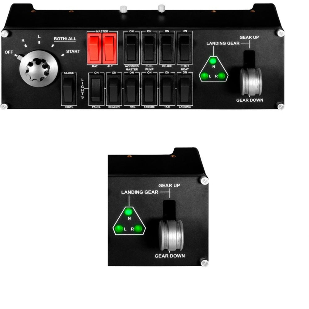 Saitek Flight Switch Panel Professional Simulation Switch Controller - Cable - USB - PC - White