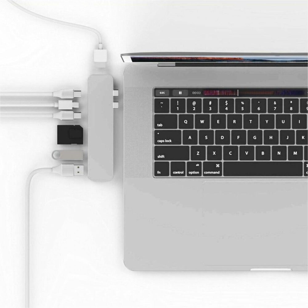 Hyper, HyperDrive PRO 8-in-2 USB-C Hub, 7/16inH x 1-1/4inW x 5-3/16inD, Silver, GN28D_SILVER