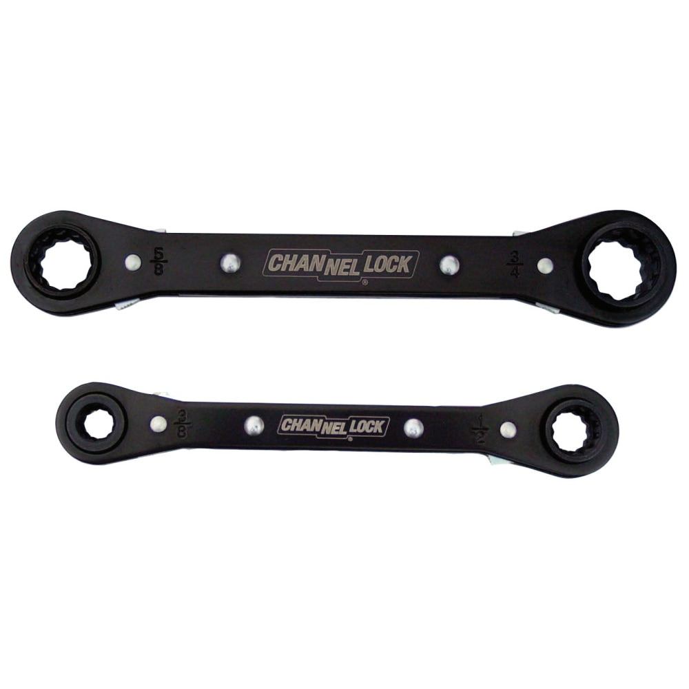 2 pc 4-in-1 Ratcheting Box Wrench Set, Inch