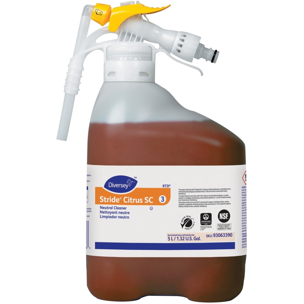 Stride Neutral Floor Cleaner, Citrus Scent, 169 Oz Bottle