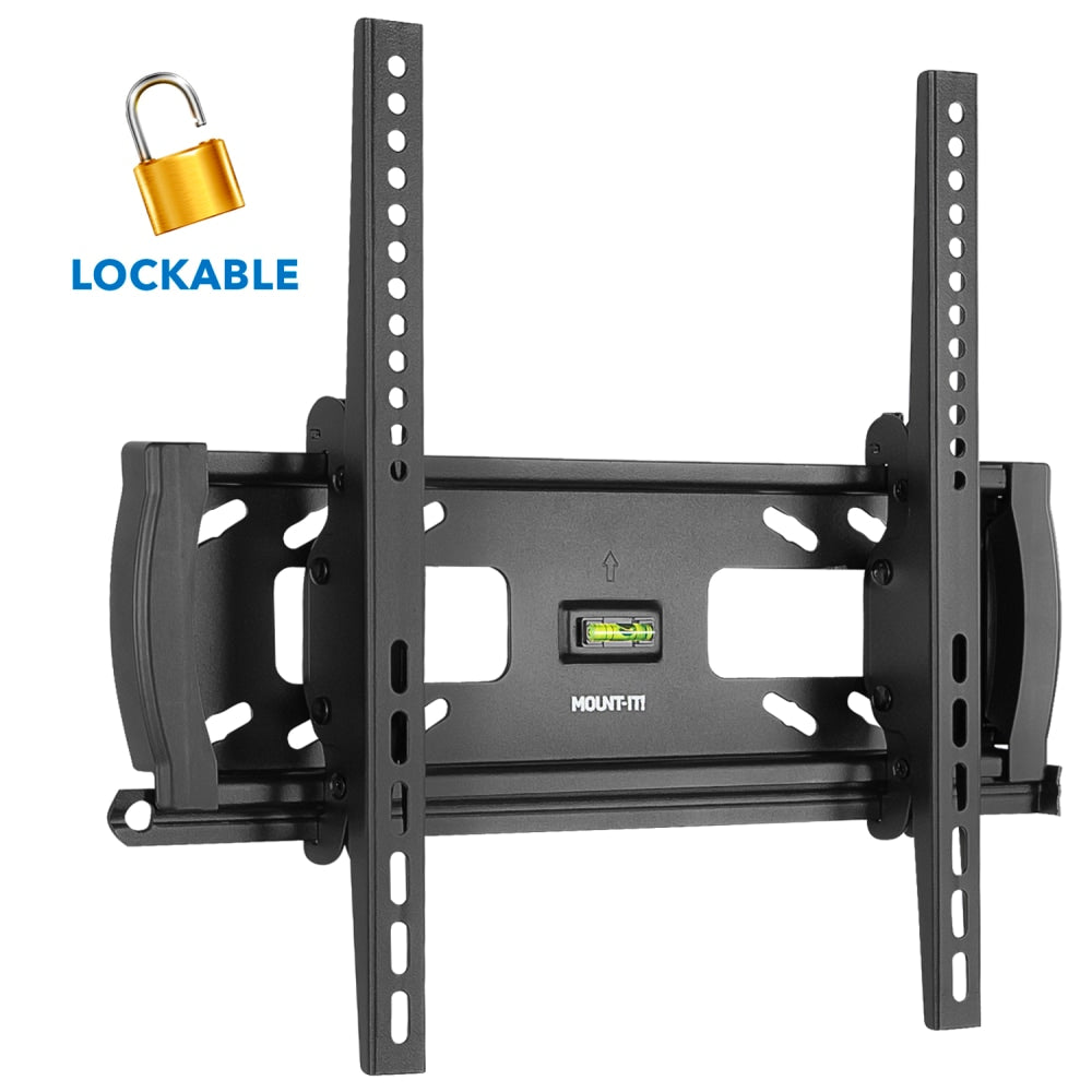 Mount-It! MI-2244T Lockable Anti-Theft TV Wall Mount, 7inH x 21inW x 2inD, Black