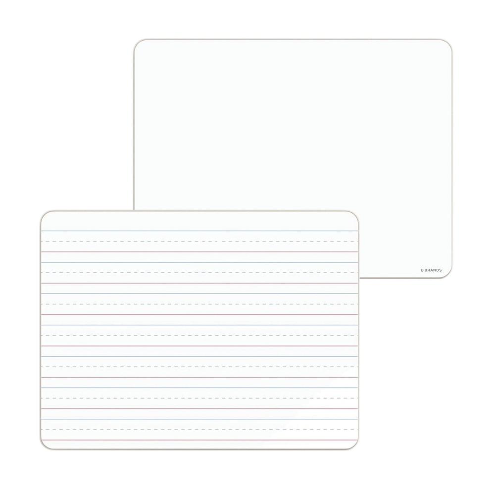 U Brands Frameless Double-Sided Non-Magnetic Dry-Erase Lap Boards, 12in x 9in, White, 24 Pack