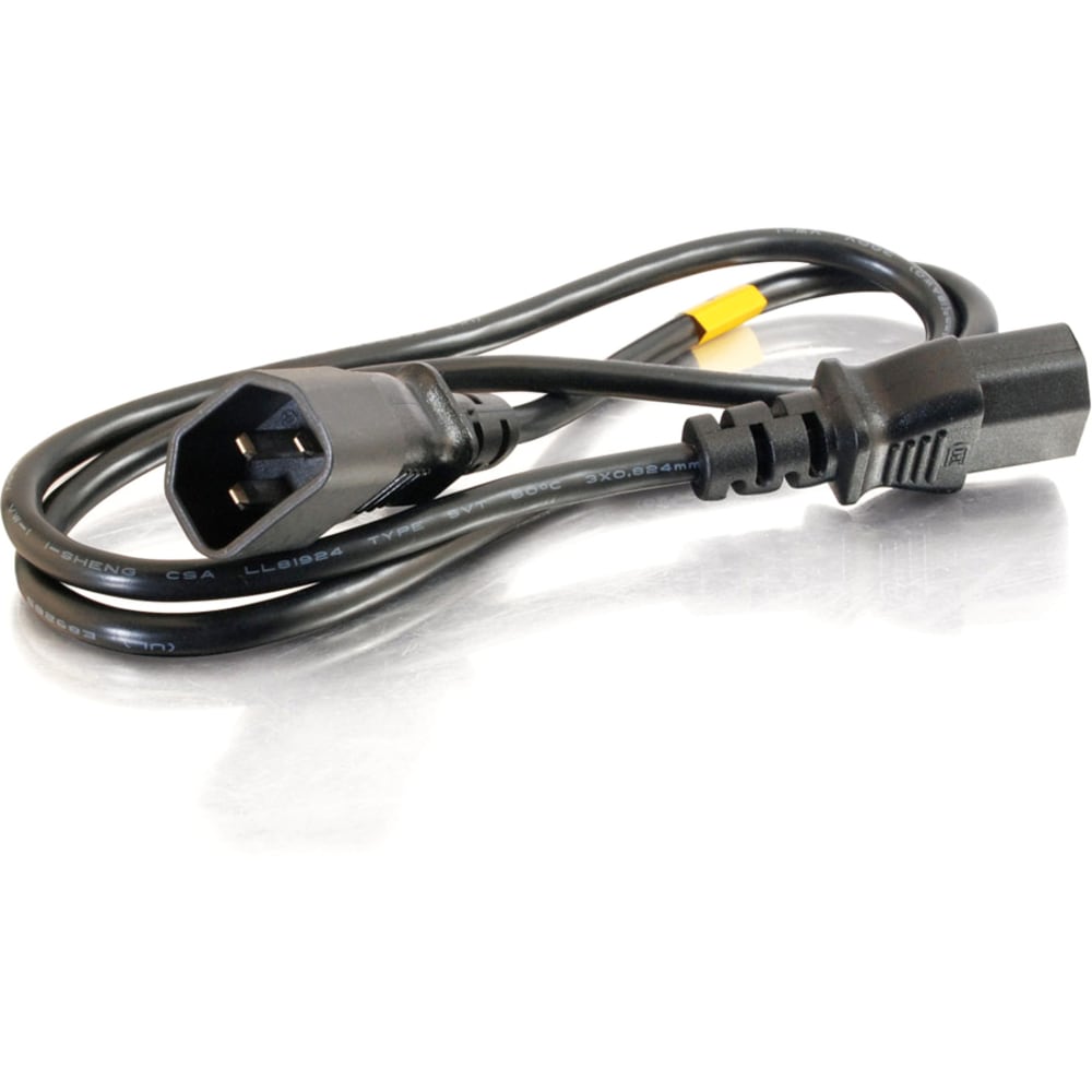 C2G 2ft 18 AWG Computer Power Extension Cord (IEC320C14 to IEC320C13) - 2ft