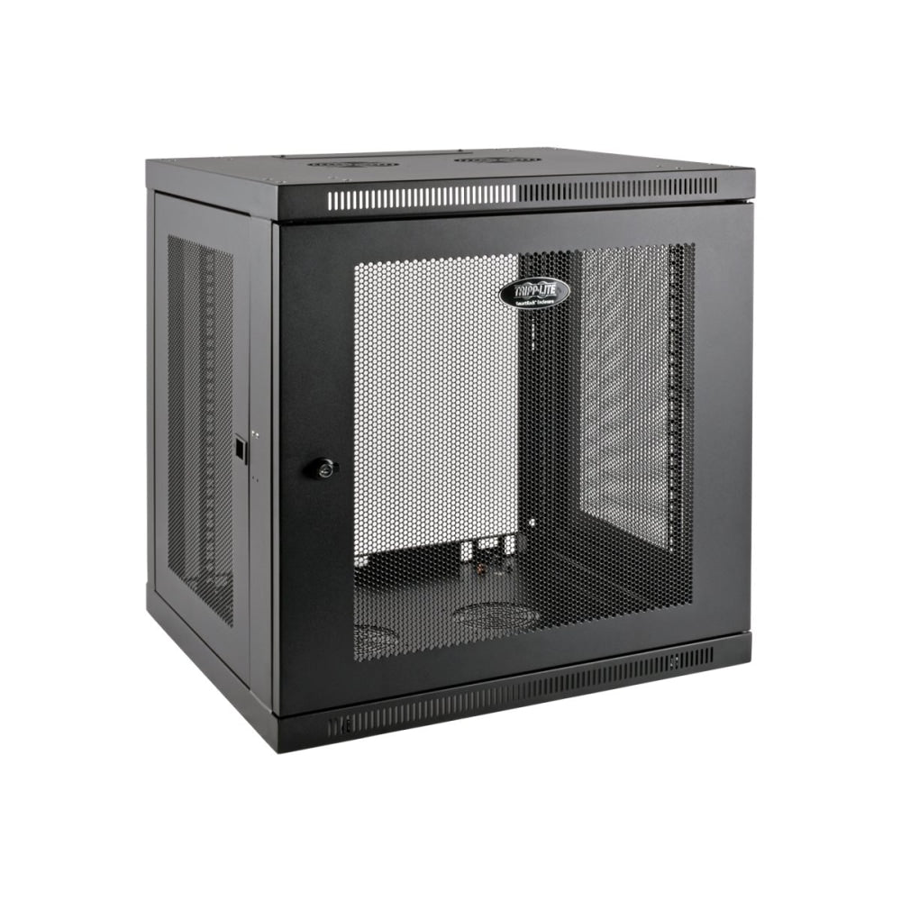 Tripp Lite 12U Wall Mount Rack Enclosure Server Cabinet Low Profile Deep - For LAN Switch, Patch Panel - 12U Rack Height x 19in Rack Width x 20.50in Rack Depth - Wall Mountable - Black - Steel