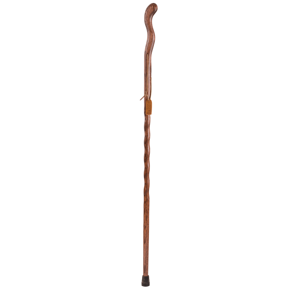 Brazos Walking Sticks Fitness Walker Oak Walking Stick, 58in, Red