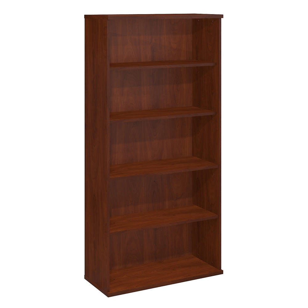 Bush Business Furniture Components 73inH 5-Shelf Bookcase, Hansen Cherry, Standard Delivery