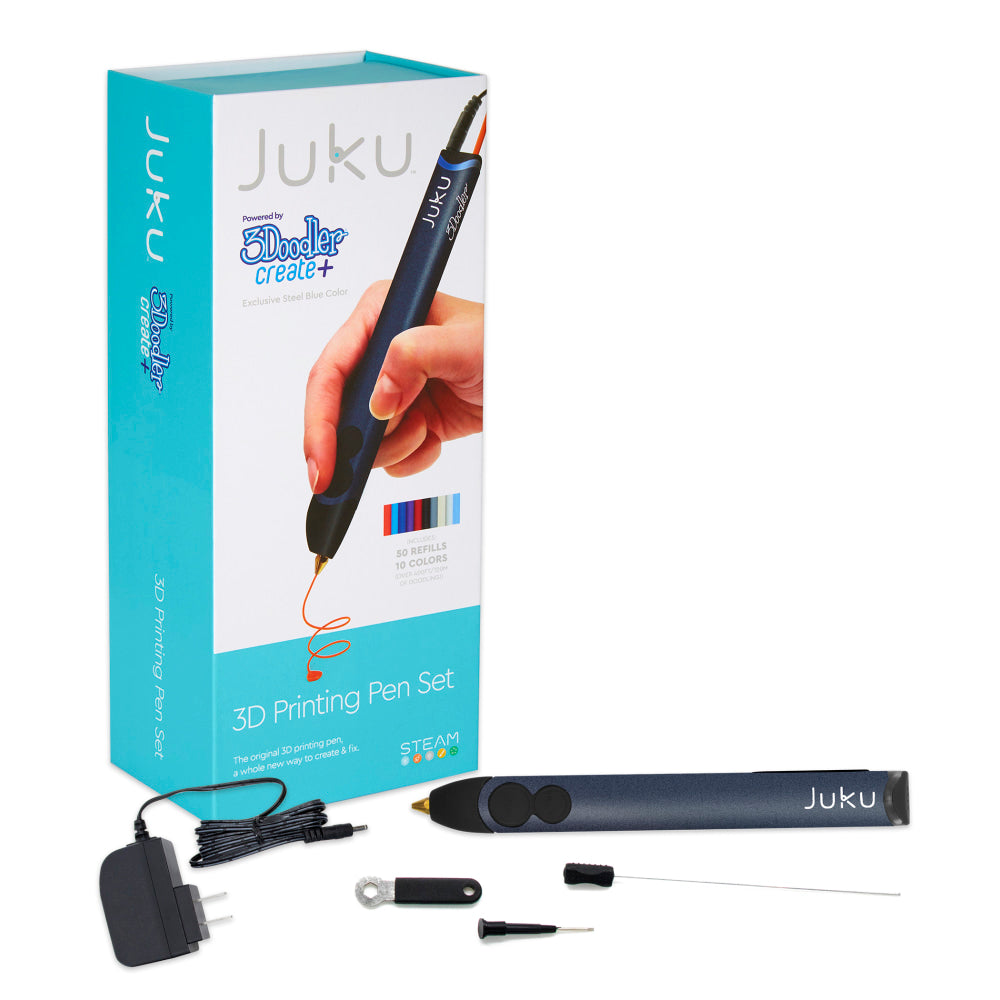 Juku 3Doodler Create+ 3D Printing Pen, Steel Blue