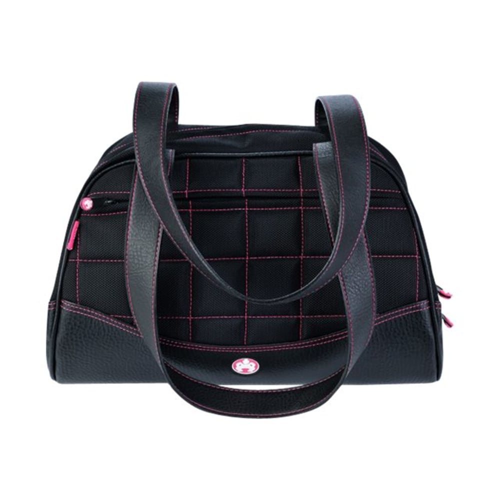 Mobile Edge Sumo Large Travel - Duffle bag - ballistic nylon, faux leather - black with pink stitching