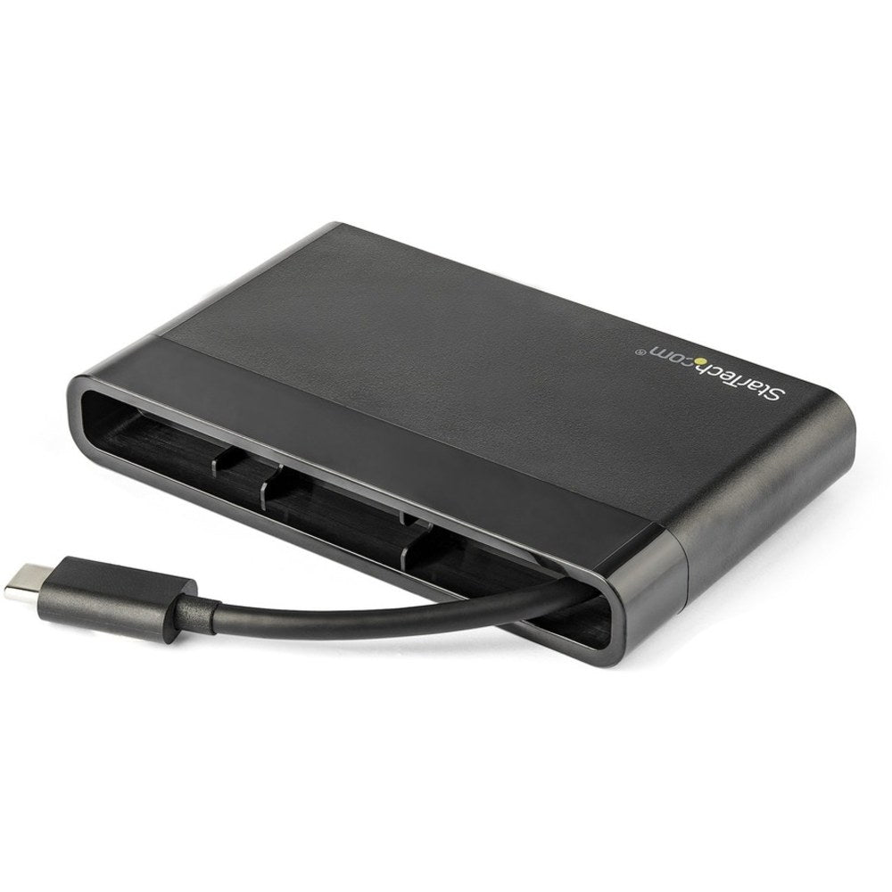 StarTech.com USB C Multiport Adapter with HDMI and VGA - Mac / Windows / Chrome - 4K - 1x USB-A Port - GbE - USB-C Adapter - Hideaway Cable - Turn your laptop into a portable workstation with this USB C multiport adapter with HDMI and VGA