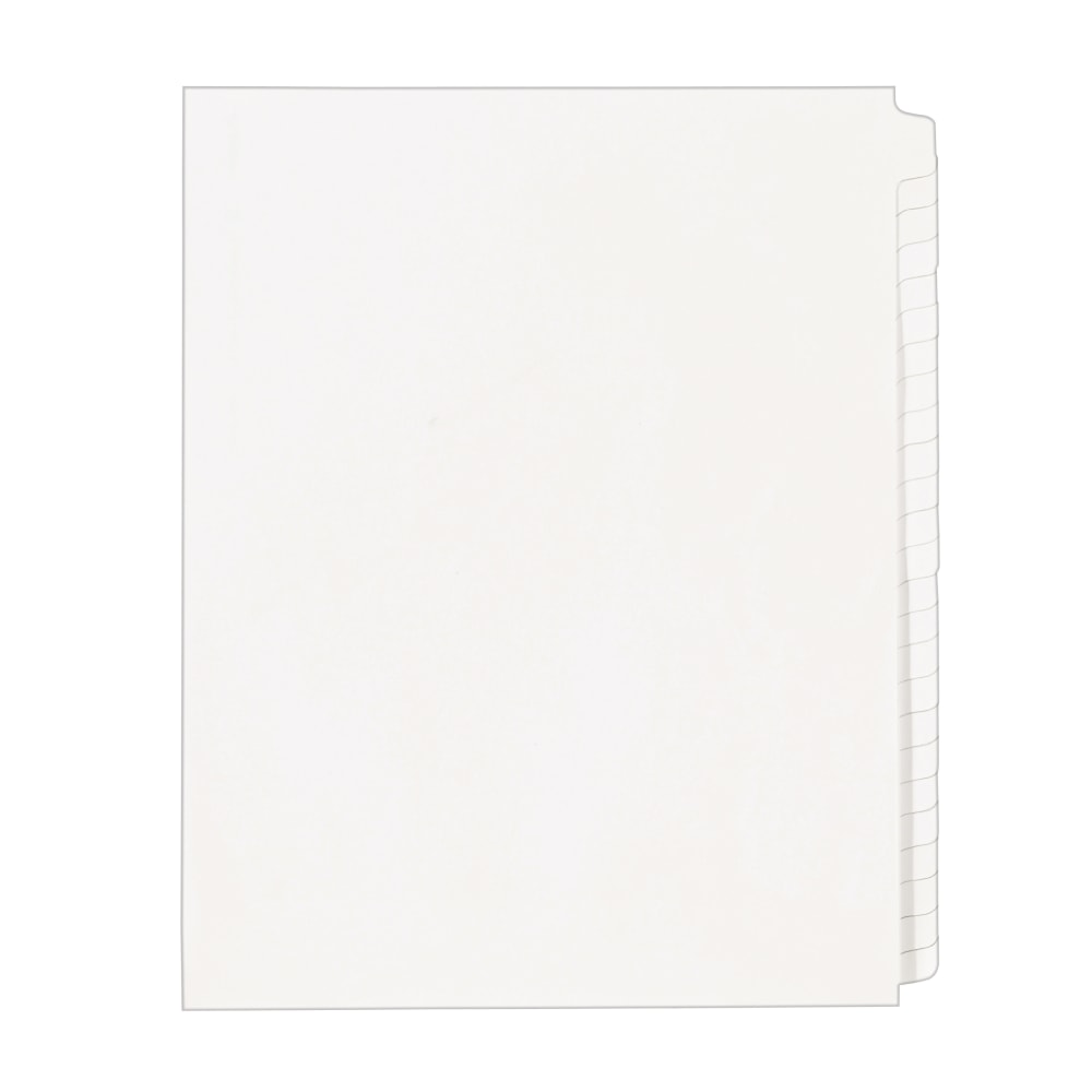 Avery Blank Tab Legal Exhibit Dividers, 8 1/2 x 11, White Unlaminated Tabs, Pack Of 25, Standard Collated