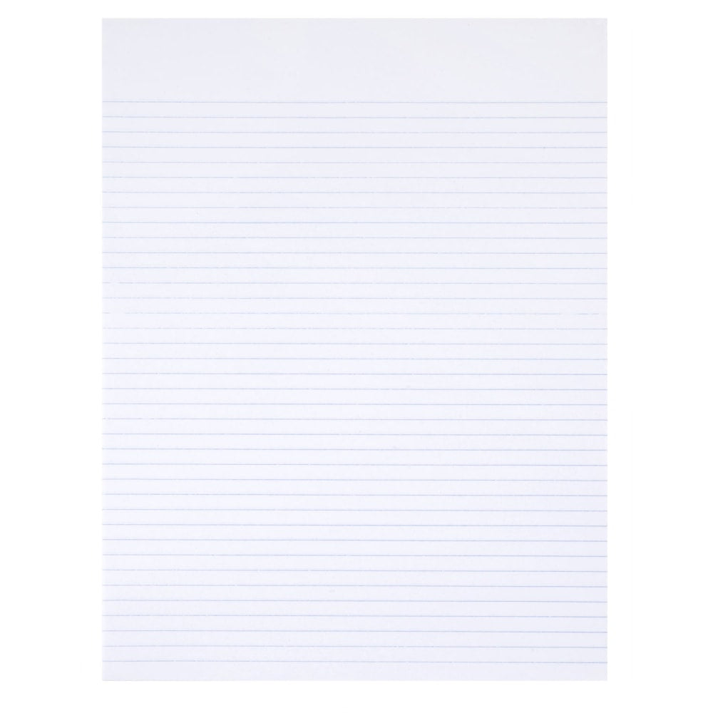 SKILCRAFT 30% Recycled Writing Pads, 8 1/2in x 11in, White, Narrow Ruled, Pack Of 12 (AbilityOne 7530-01-516-7581)