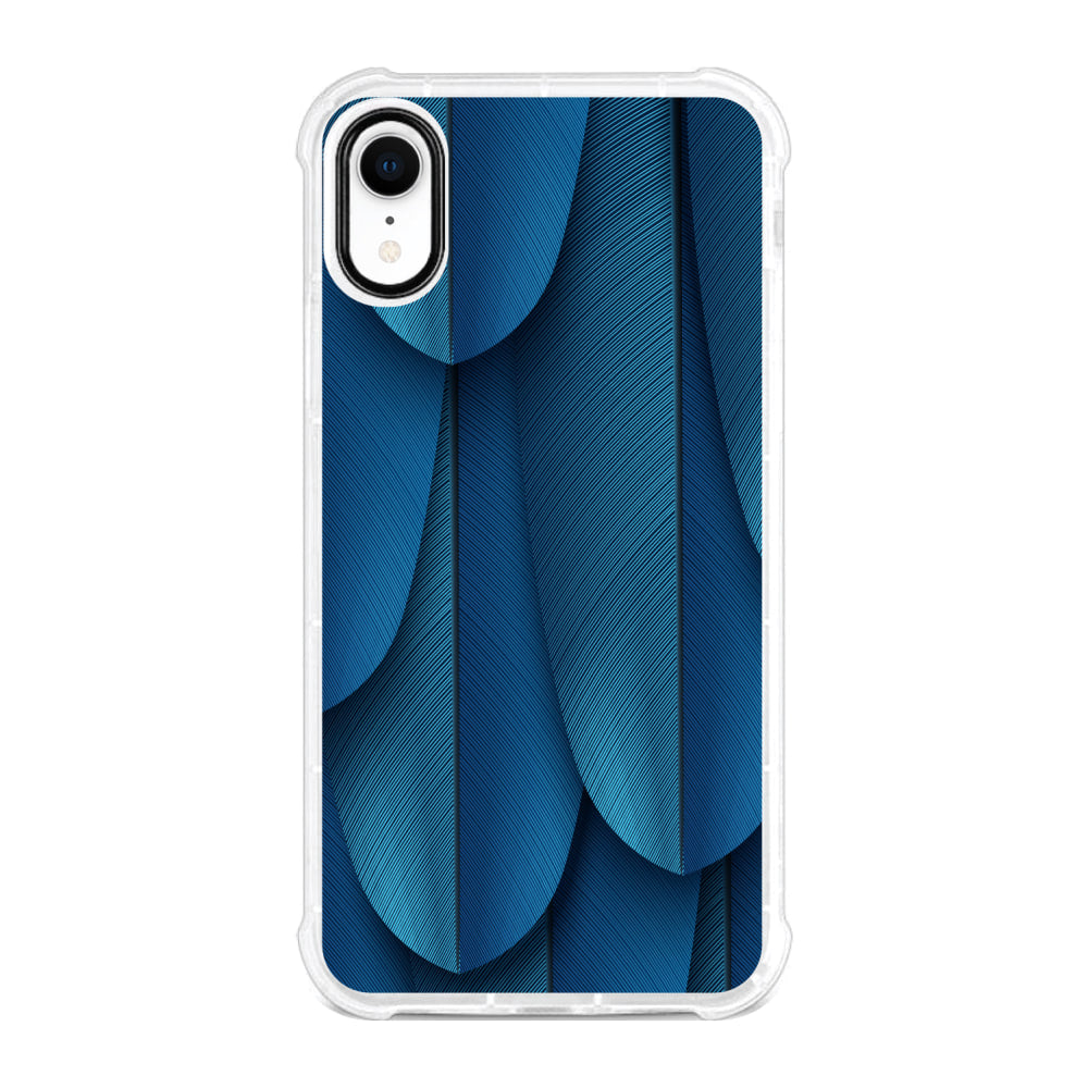 OTM Essentials Tough Edge Case For iPhone XR, Blue Feathers, OP-YP-Z134A