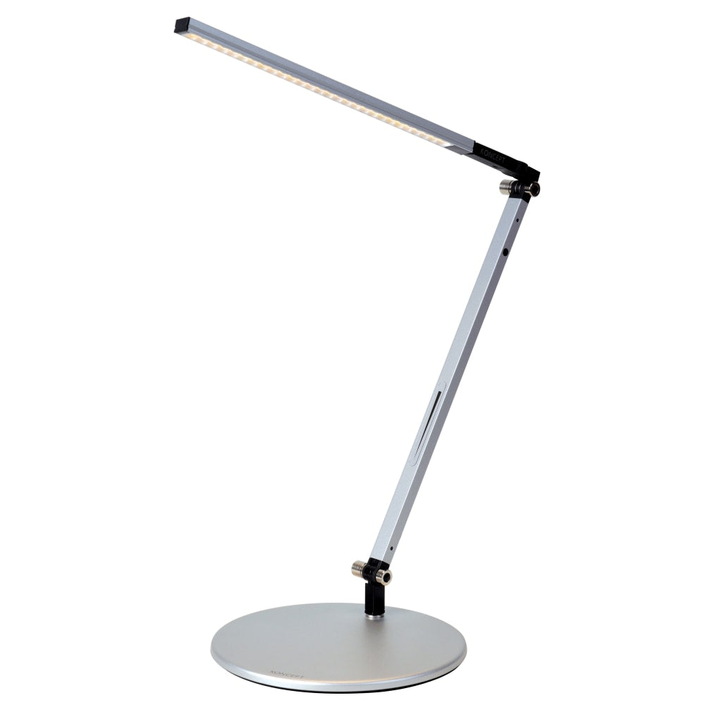 Koncept Z-Bar Solo Mini LED Desk Lamp, Warm Light, 15inH, Silver