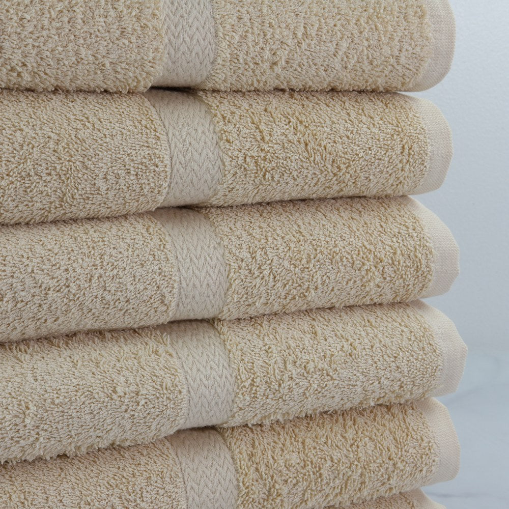 1888 Mills Crown Touch XL Bath Towels, 27in x 54in, Beige, Pack Of 36 Towels