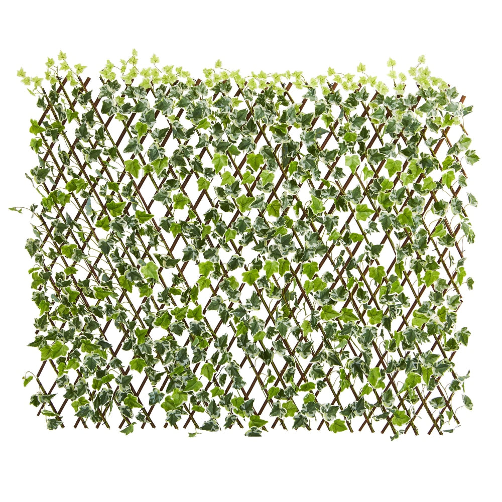 Nearly Natural English Ivy 39inH Plastic Plant With UV Resistant & Waterproof Expandable Fence, 39inH x 59inW x 2-1/2inD, Green