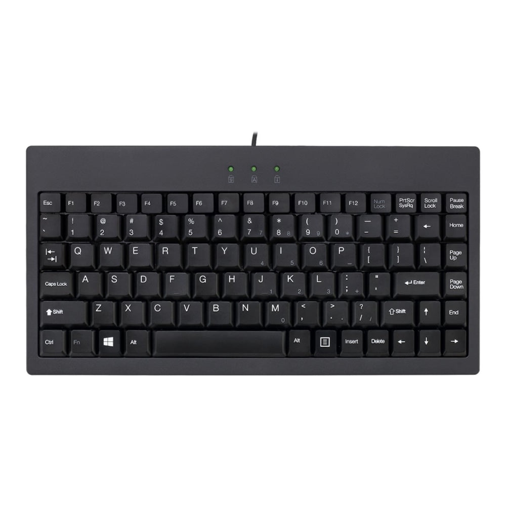 Adesso AKB-110B EasyTouch USB/PS/2 Mini Keyboard, Black