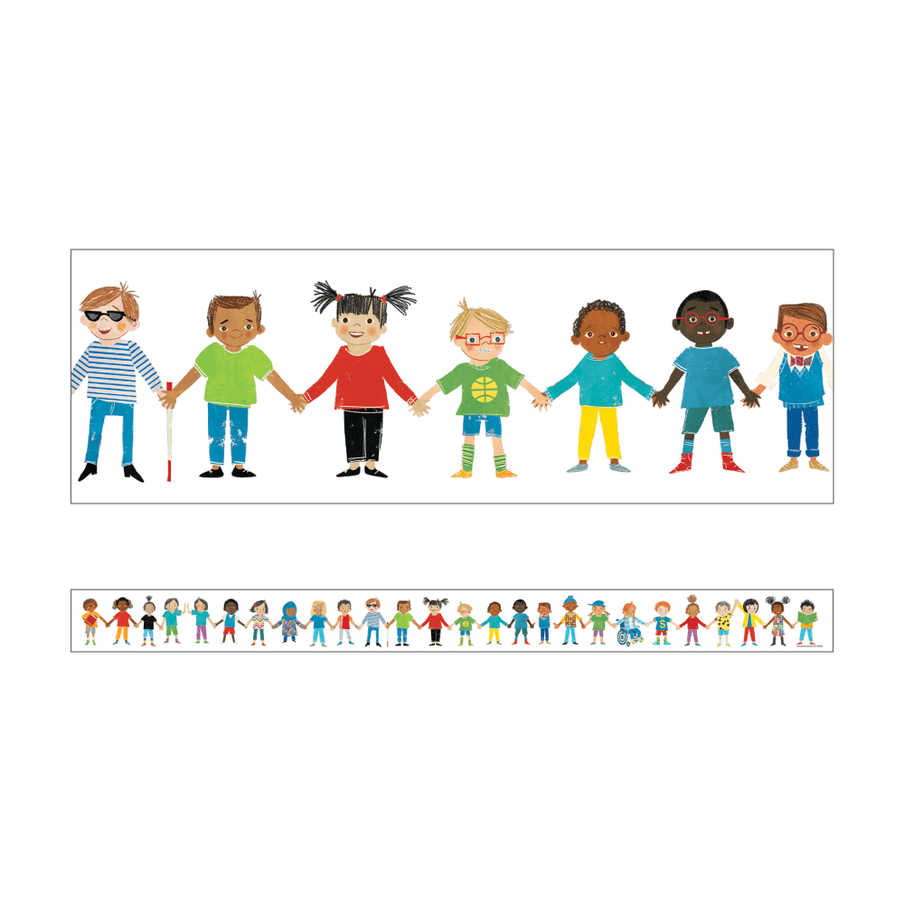 Carson Dellosa Education Straight Borders, All Are Welcome Kids, 36ft Per Pack, Set Of 6 Packs