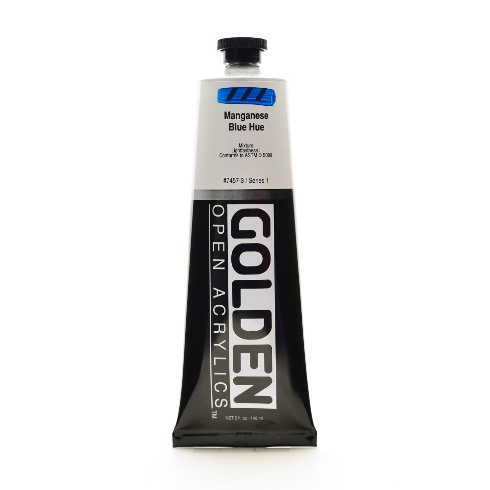 Golden OPEN Acrylic Paint, 5 Oz Tube, Manganese Blue Hue