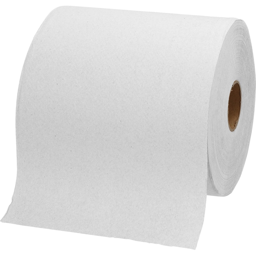 Genuine Joe Hardwound 1-Ply Paper Towels, 1000ft Per Roll, Pack Of 6